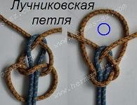 Лучниковская петля. Некоторые называют ее турецким узлом. Его конкретное назначение - регулировать натяжение тетивы лука.